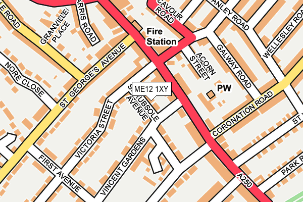 ME12 1XY map - OS OpenMap – Local (Ordnance Survey)