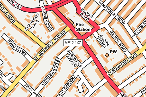 ME12 1XZ map - OS OpenMap – Local (Ordnance Survey)