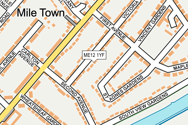 ME12 1YF map - OS OpenMap – Local (Ordnance Survey)