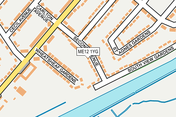 ME12 1YG map - OS OpenMap – Local (Ordnance Survey)