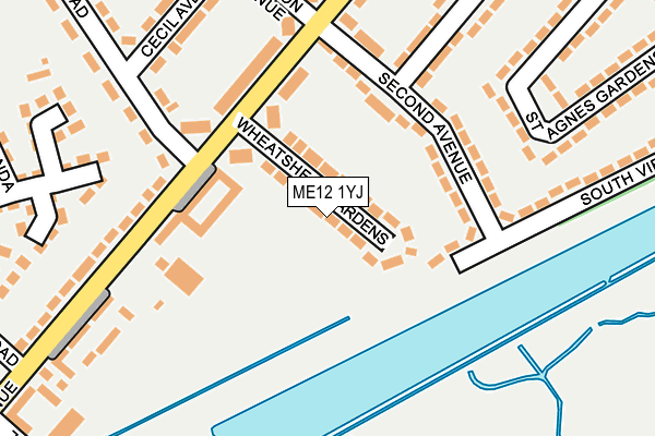 ME12 1YJ map - OS OpenMap – Local (Ordnance Survey)