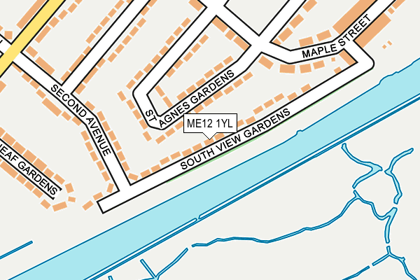 ME12 1YL map - OS OpenMap – Local (Ordnance Survey)