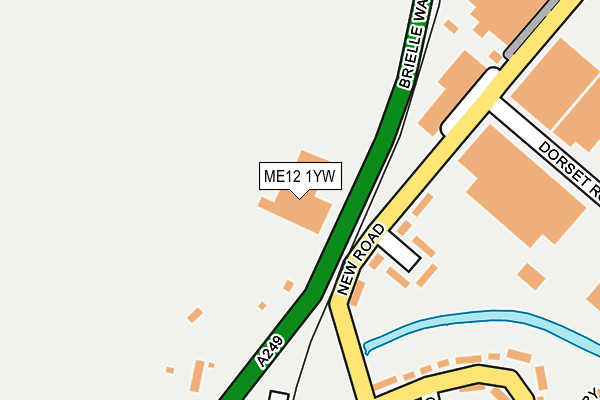 ME12 1YW map - OS OpenMap – Local (Ordnance Survey)