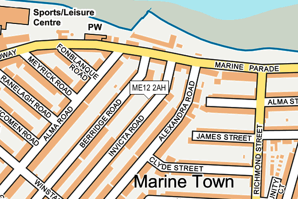 ME12 2AH map - OS OpenMap – Local (Ordnance Survey)