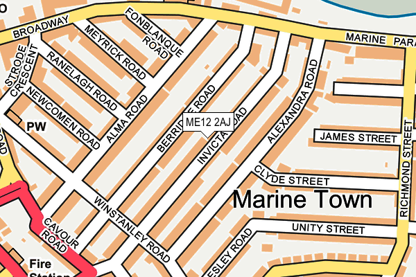 ME12 2AJ map - OS OpenMap – Local (Ordnance Survey)