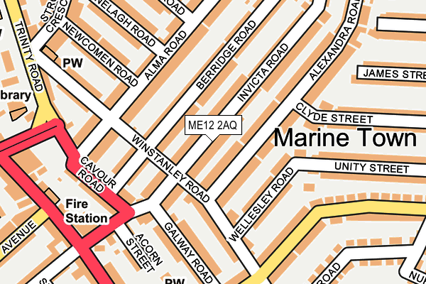 ME12 2AQ map - OS OpenMap – Local (Ordnance Survey)