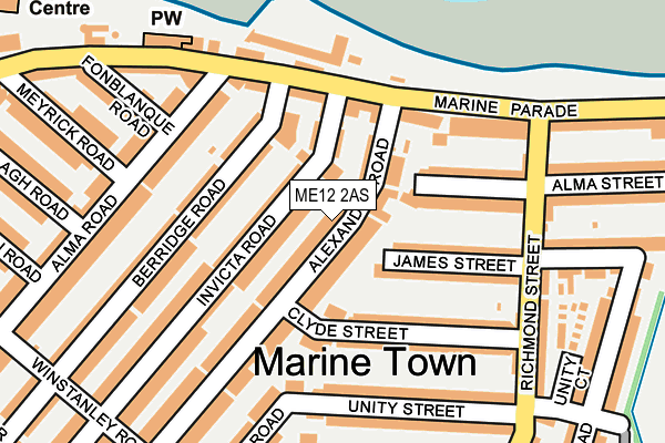ME12 2AS map - OS OpenMap – Local (Ordnance Survey)