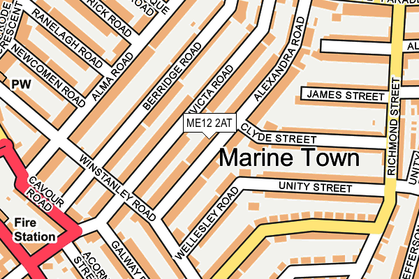 ME12 2AT map - OS OpenMap – Local (Ordnance Survey)