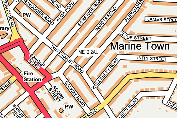 ME12 2AU map - OS OpenMap – Local (Ordnance Survey)