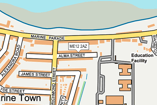 ME12 2AZ map - OS OpenMap – Local (Ordnance Survey)