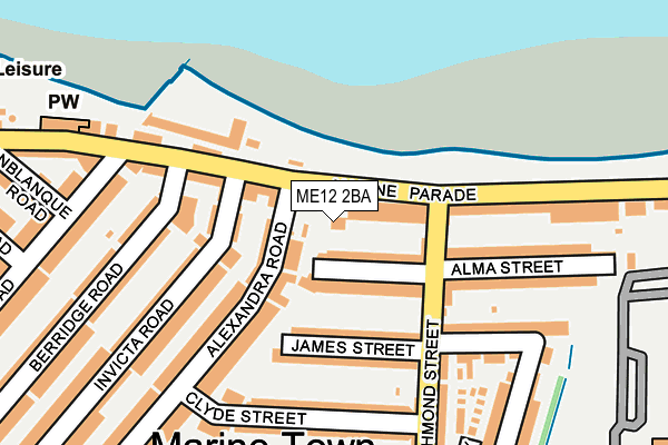 ME12 2BA map - OS OpenMap – Local (Ordnance Survey)