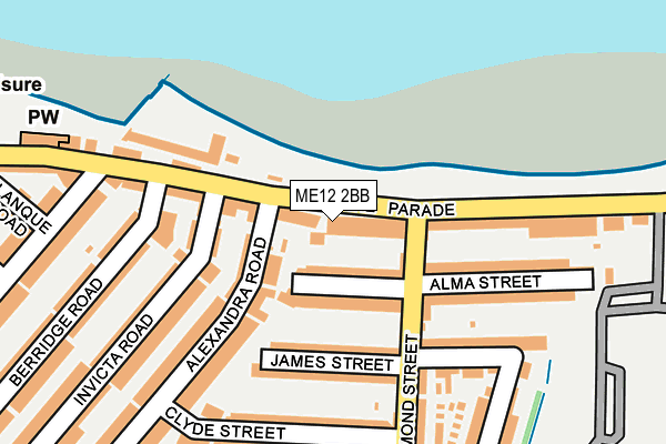 ME12 2BB map - OS OpenMap – Local (Ordnance Survey)
