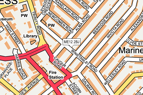 ME12 2BJ map - OS OpenMap – Local (Ordnance Survey)
