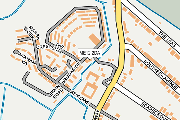 ME12 2DA map - OS OpenMap – Local (Ordnance Survey)