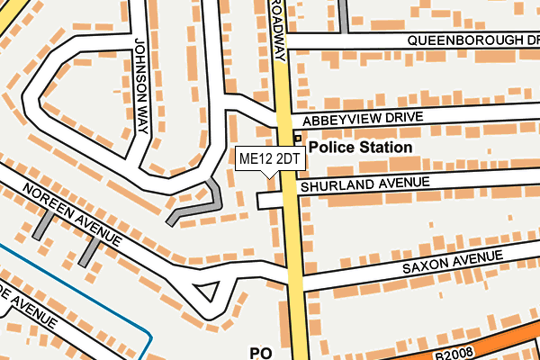 ME12 2DT map - OS OpenMap – Local (Ordnance Survey)