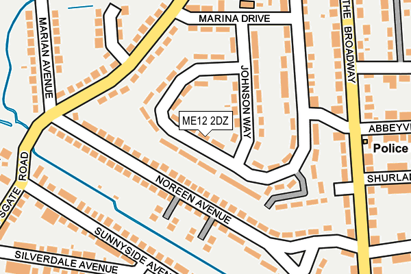 ME12 2DZ map - OS OpenMap – Local (Ordnance Survey)