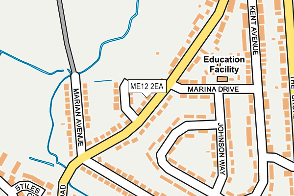 ME12 2EA map - OS OpenMap – Local (Ordnance Survey)
