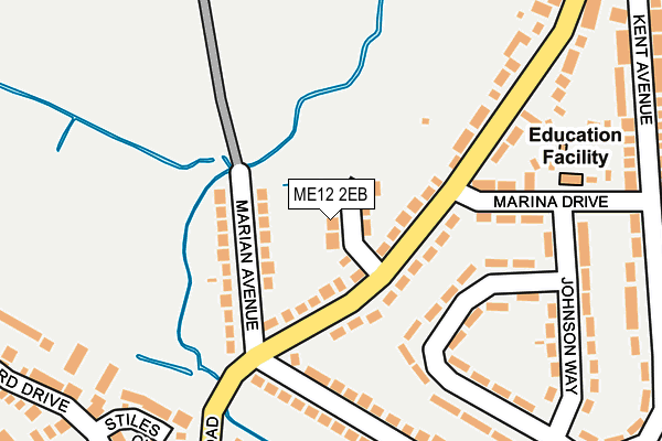 ME12 2EB map - OS OpenMap – Local (Ordnance Survey)