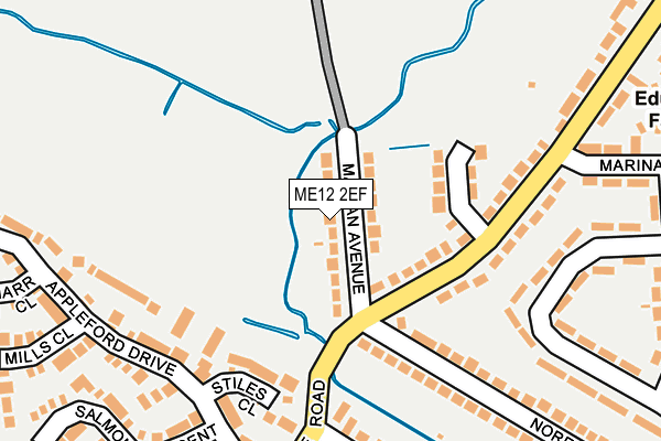 ME12 2EF map - OS OpenMap – Local (Ordnance Survey)