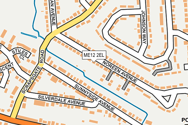 ME12 2EL map - OS OpenMap – Local (Ordnance Survey)