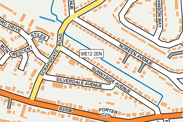 ME12 2EN map - OS OpenMap – Local (Ordnance Survey)