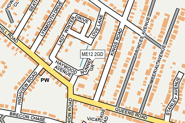 ME12 2GD map - OS OpenMap – Local (Ordnance Survey)
