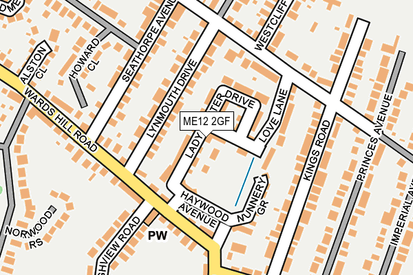 ME12 2GF map - OS OpenMap – Local (Ordnance Survey)