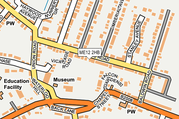 ME12 2HB map - OS OpenMap – Local (Ordnance Survey)