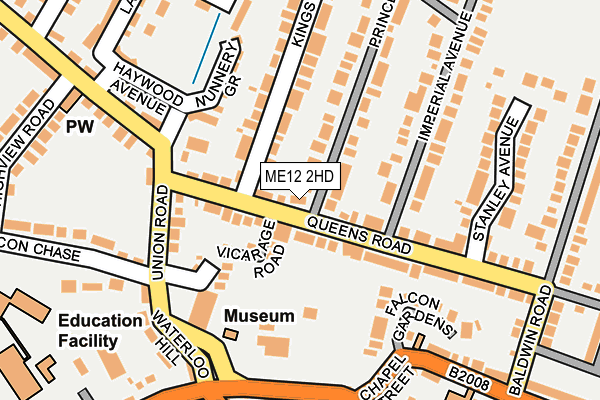 ME12 2HD map - OS OpenMap – Local (Ordnance Survey)