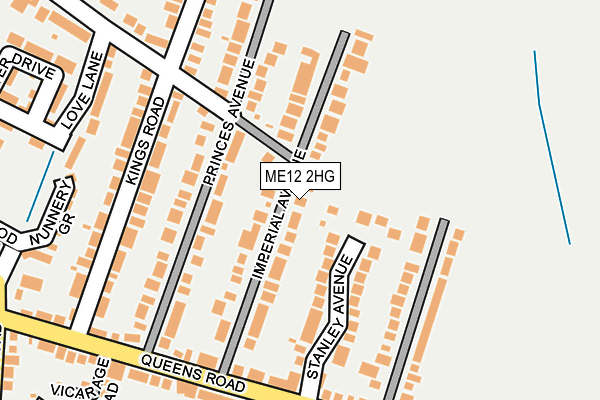 ME12 2HG map - OS OpenMap – Local (Ordnance Survey)