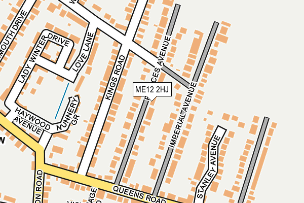 ME12 2HJ map - OS OpenMap – Local (Ordnance Survey)
