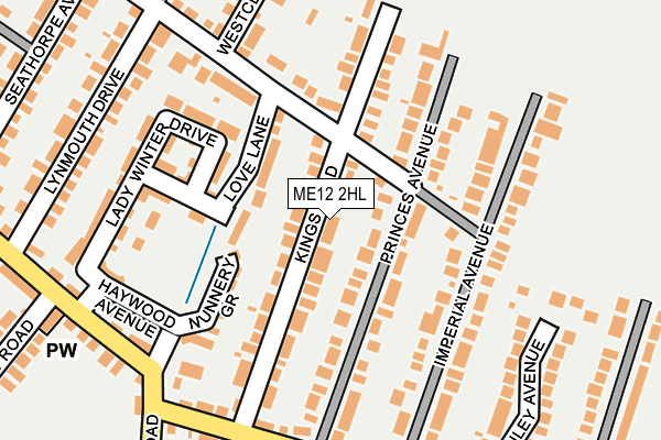 ME12 2HL map - OS OpenMap – Local (Ordnance Survey)
