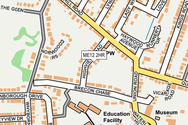 ME12 2HR map - OS OpenMap – Local (Ordnance Survey)