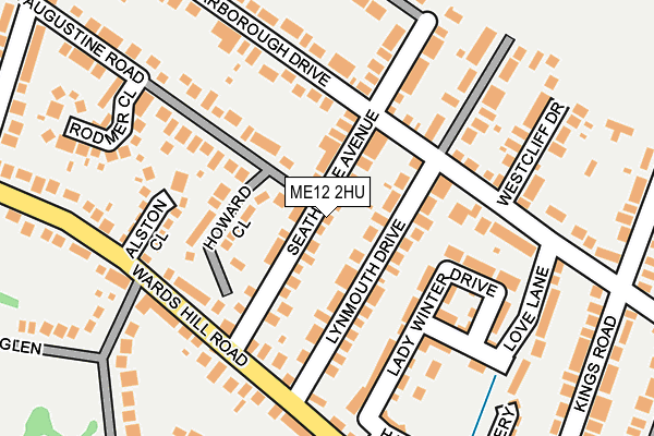 ME12 2HU map - OS OpenMap – Local (Ordnance Survey)