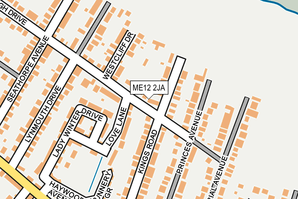 ME12 2JA map - OS OpenMap – Local (Ordnance Survey)