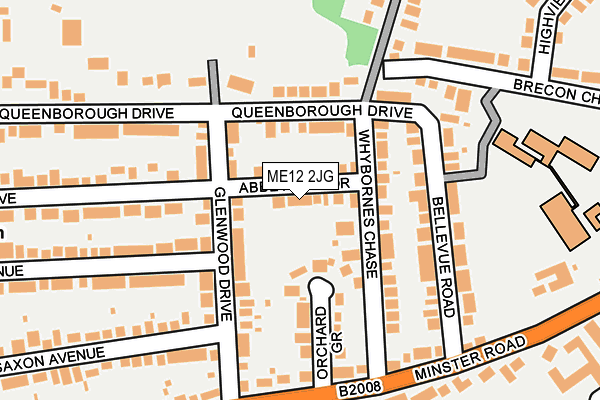 ME12 2JG map - OS OpenMap – Local (Ordnance Survey)