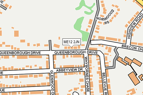 ME12 2JN map - OS OpenMap – Local (Ordnance Survey)