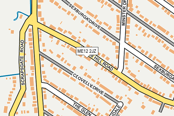 ME12 2JZ map - OS OpenMap – Local (Ordnance Survey)