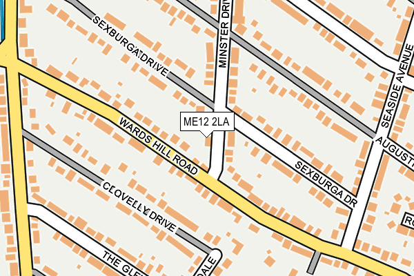 ME12 2LA map - OS OpenMap – Local (Ordnance Survey)