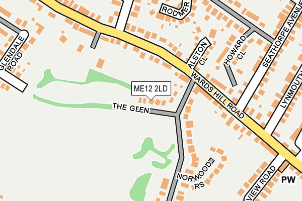 ME12 2LD map - OS OpenMap – Local (Ordnance Survey)