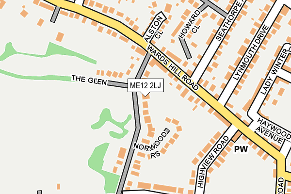 ME12 2LJ map - OS OpenMap – Local (Ordnance Survey)