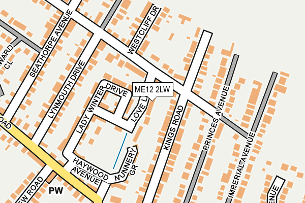 ME12 2LW map - OS OpenMap – Local (Ordnance Survey)