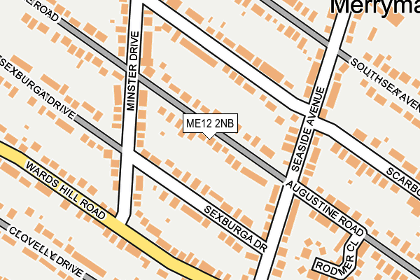 ME12 2NB map - OS OpenMap – Local (Ordnance Survey)