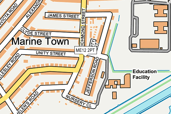 ME12 2PT map - OS OpenMap – Local (Ordnance Survey)