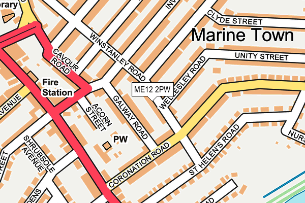 ME12 2PW map - OS OpenMap – Local (Ordnance Survey)