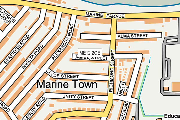 ME12 2QE map - OS OpenMap – Local (Ordnance Survey)