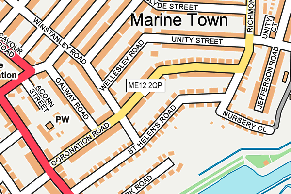 ME12 2QP map - OS OpenMap – Local (Ordnance Survey)