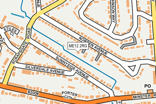 ME12 2RG map - OS OpenMap – Local (Ordnance Survey)