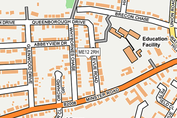 ME12 2RH map - OS OpenMap – Local (Ordnance Survey)