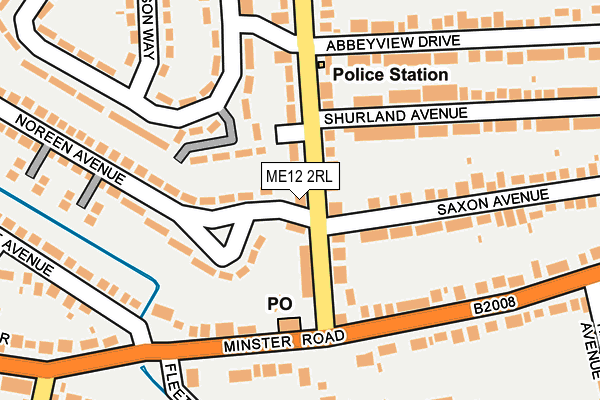 ME12 2RL map - OS OpenMap – Local (Ordnance Survey)